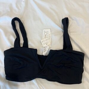 L*Space Lee Lee Bikini Top Black DD Cup | Reversible | New With Tags